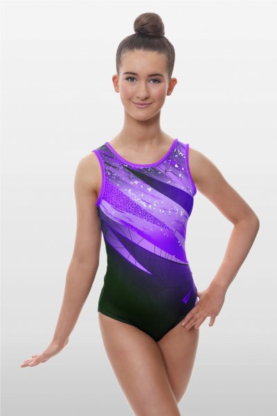 Kiki Purple Sleeveless Gymnastic Leotard